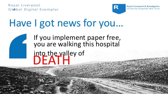 You are walking this hospital into the valley of death